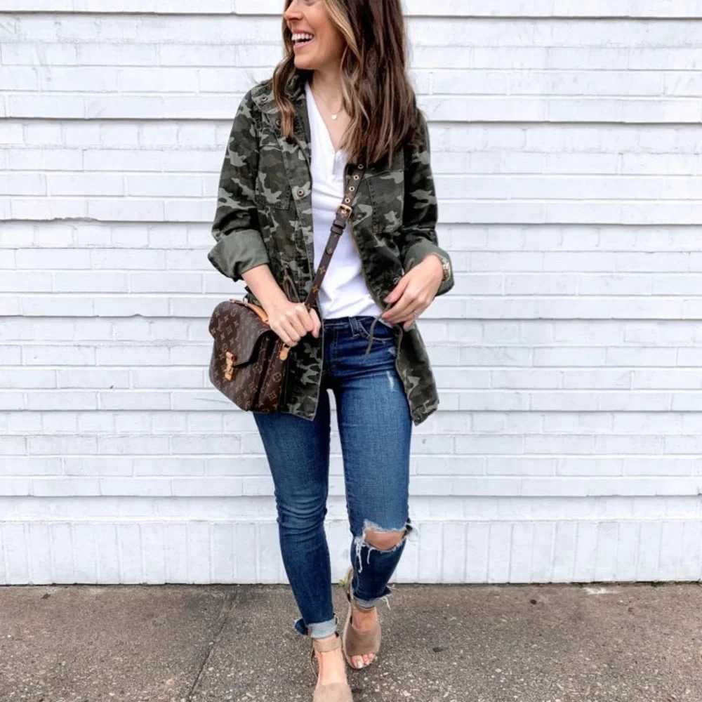 Camouflage Military Cotton Anorak Jacket olive green_6
